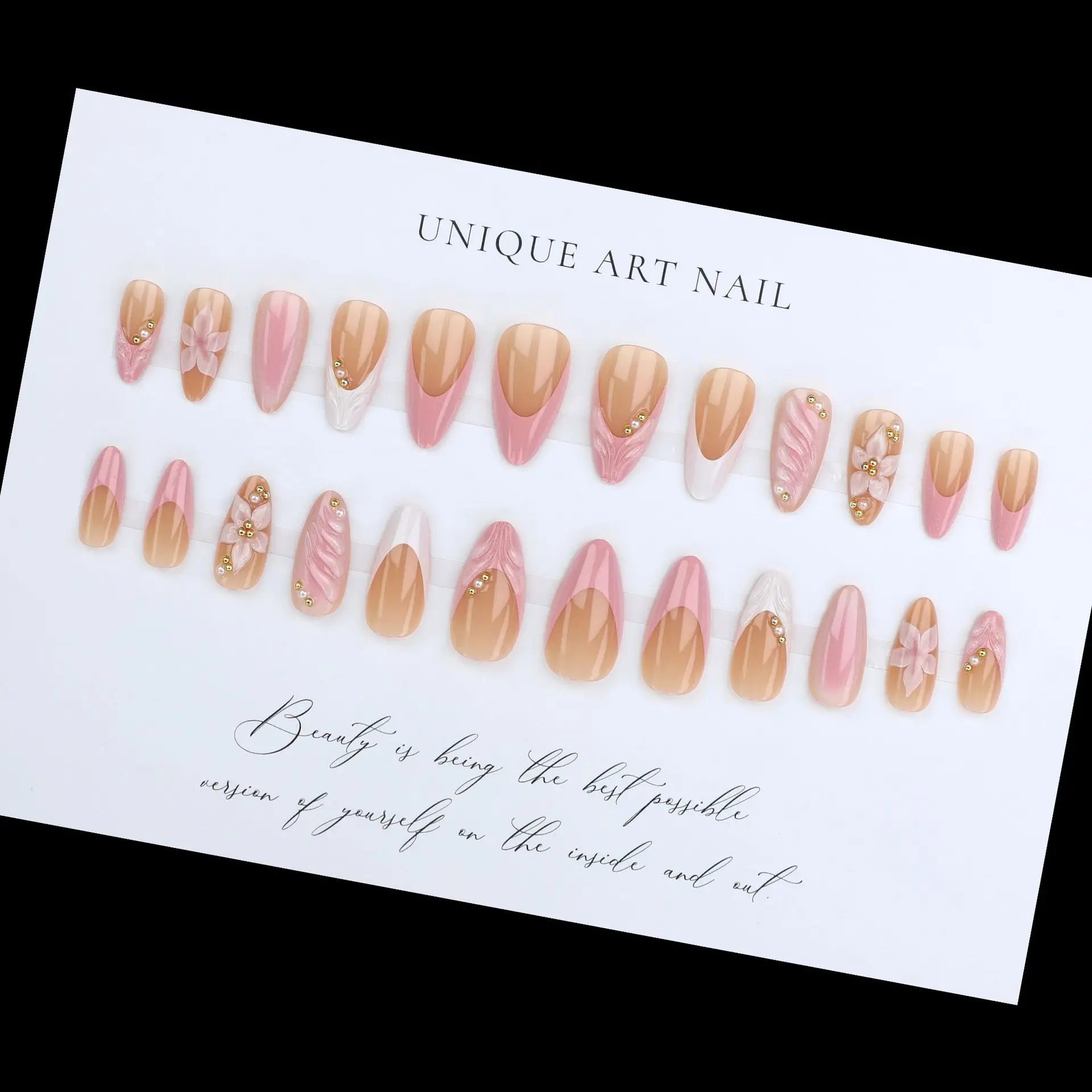 Elegant Pink Almond Press-On Nails