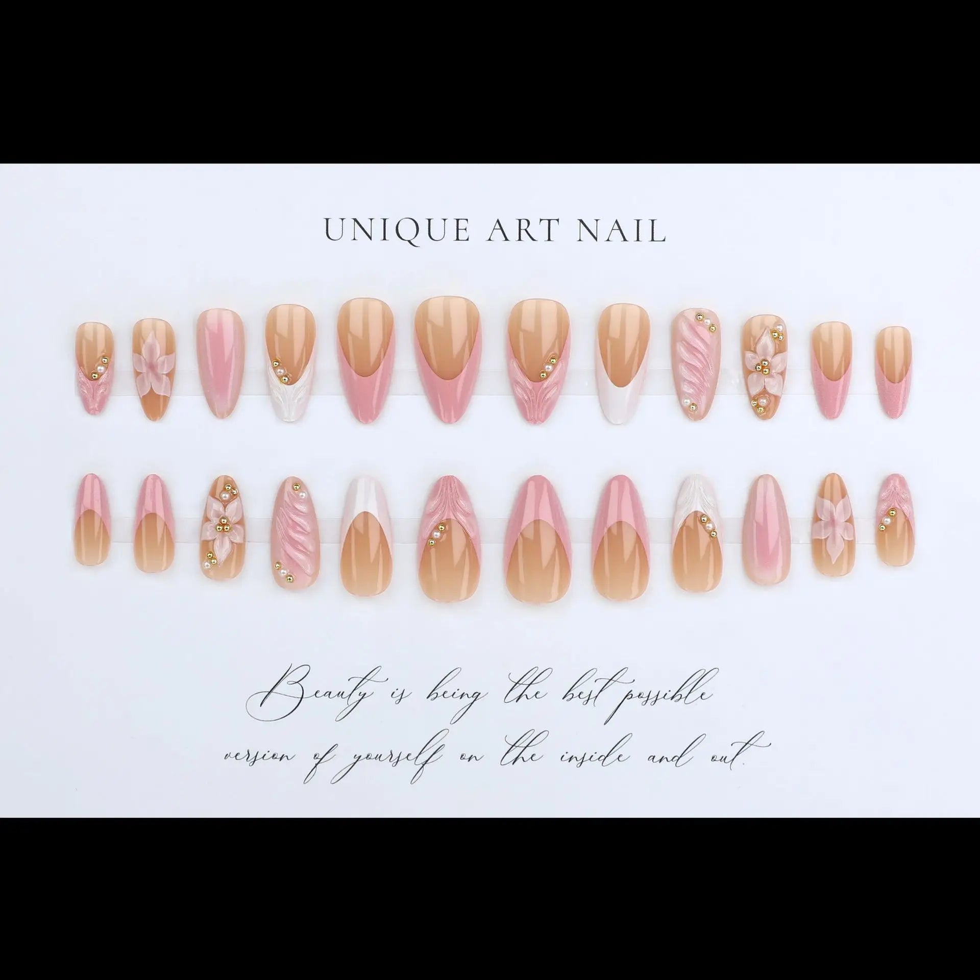 Elegant Pink Almond Press-On Nails